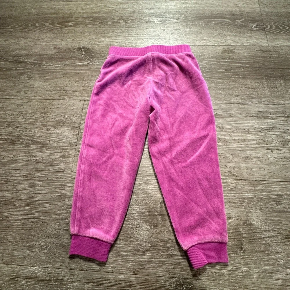 Juicy Couture Pants Girls 3T Pink Velour‎ Sweatpants Toddler Drawstring 9x13